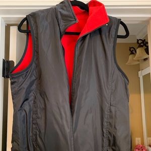 Black and Red Reversible Vest